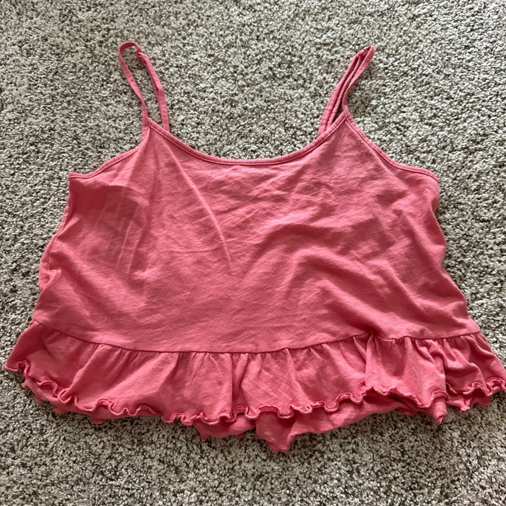 American Eagle Outfitters Coral Ruffle Cami
